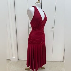 BCBG Max Azria Red V Neck Halter Dress Great for Prom